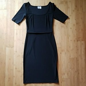 Leona Edmiston Jersey Midi Dress Elbow Sleeves XS